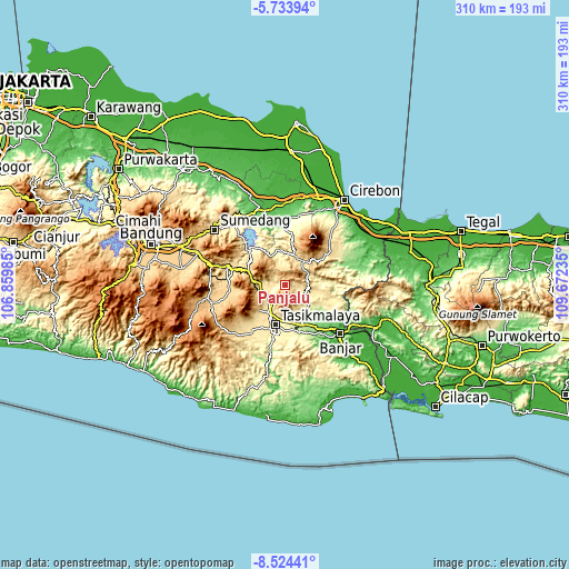 Topographic map of Panjalu