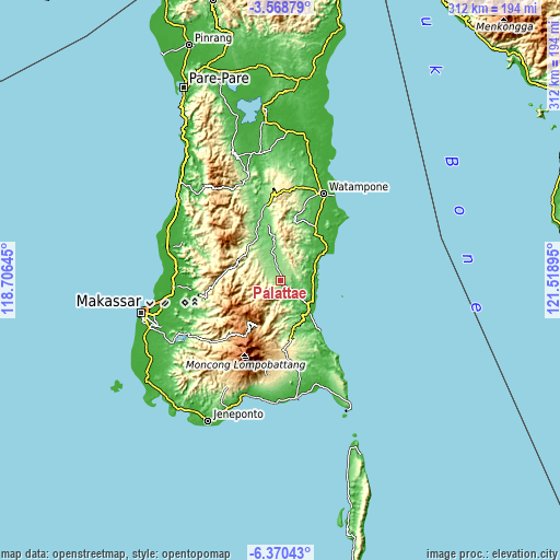 Topographic map of Palattae