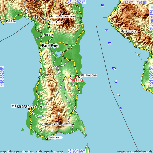 Topographic map of Palakka