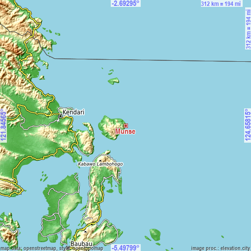 Topographic map of Munse