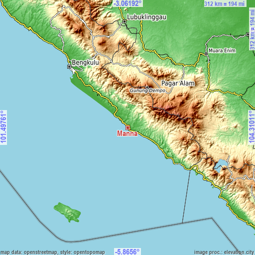 Topographic map of Manna