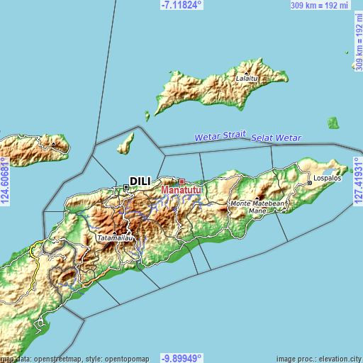 Topographic map of Manatutu