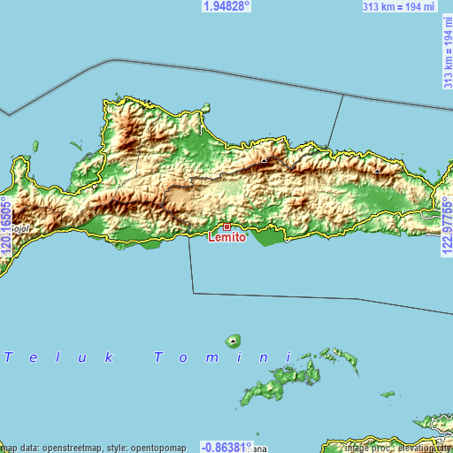 Topographic map of Lemito