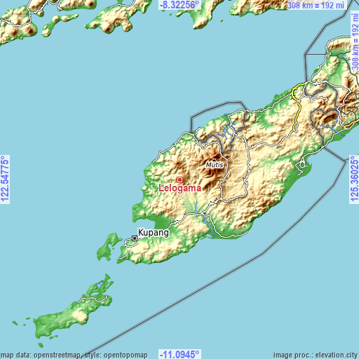 Topographic map of Lelogama