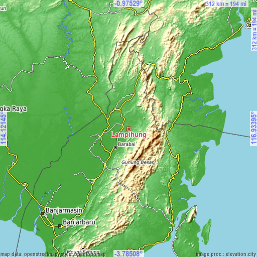 Topographic map of Lampihung