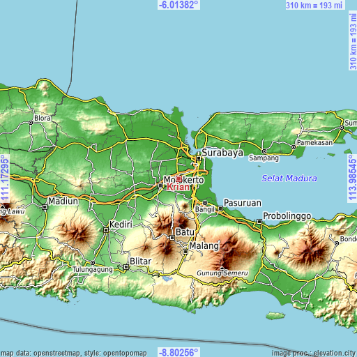 Topographic map of Krian