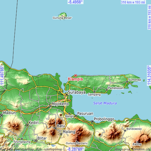 Topographic map of Klampis