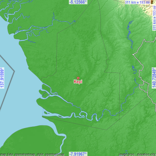 Topographic map of Kepi