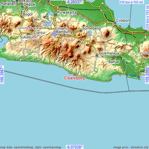 Topographic map of Cibaregbeg