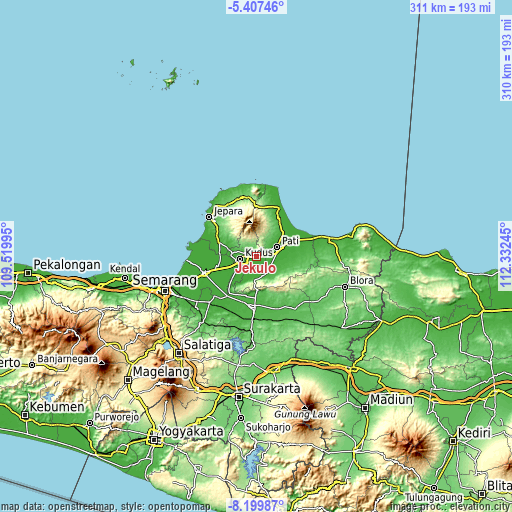 Topographic map of Jekulo