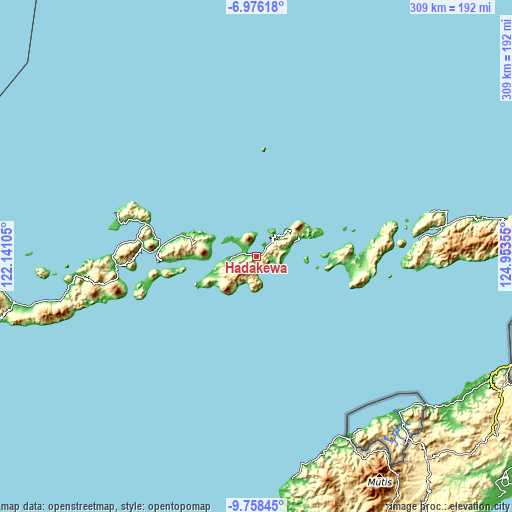 Topographic map of Hadakewa