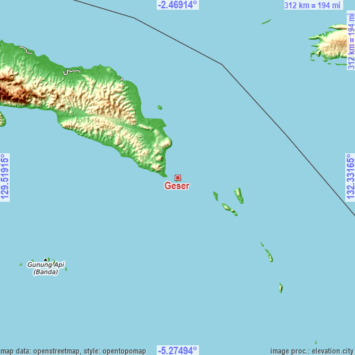 Topographic map of Geser