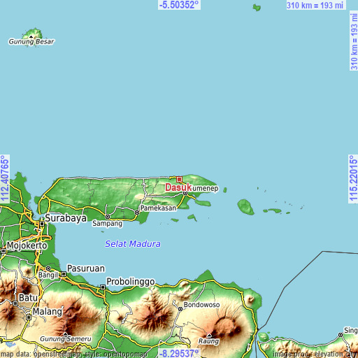 Topographic map of Dasuk