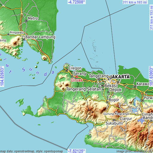 Topographic map of Ciruas