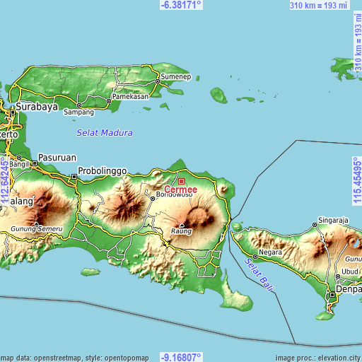 Topographic map of Cermee