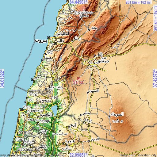 Topographic map of Sa‘sa‘