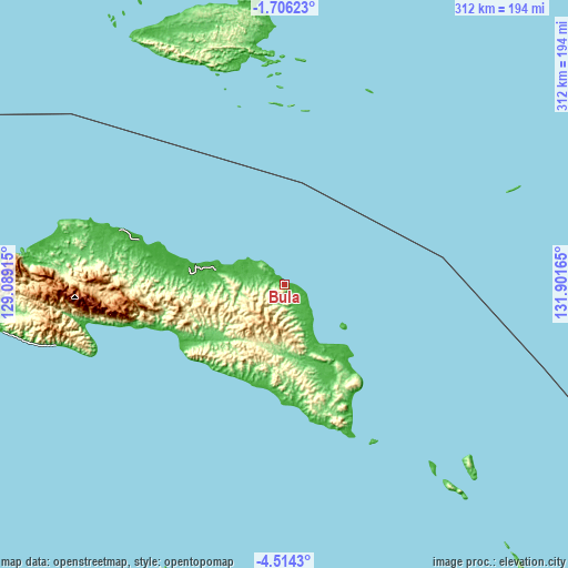 Topographic map of Bula