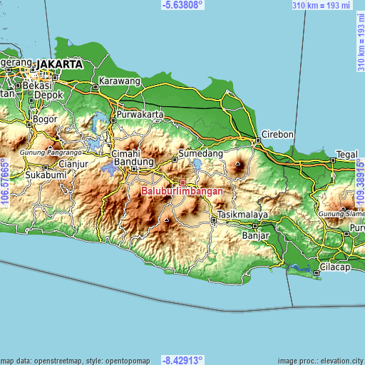 Topographic map of Baluburlimbangan
