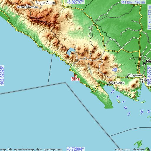 Topographic map of Biha