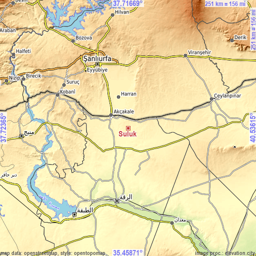 Topographic map of Sulūk