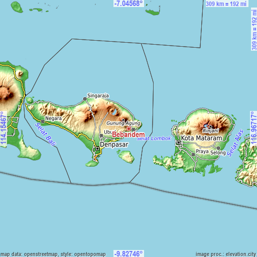 Topographic map of Bebandem