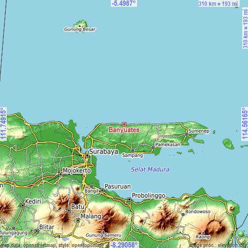 Topographic map of Banyuates