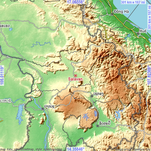 Topographic map of Salavan