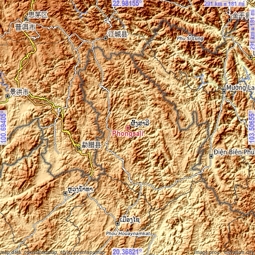 Topographic map of Phôngsali