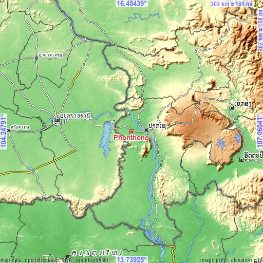 Topographic map of Phônthong
