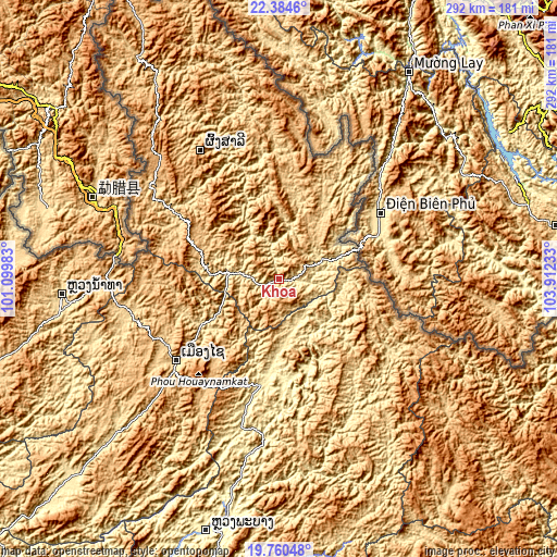 Topographic map of Khoa