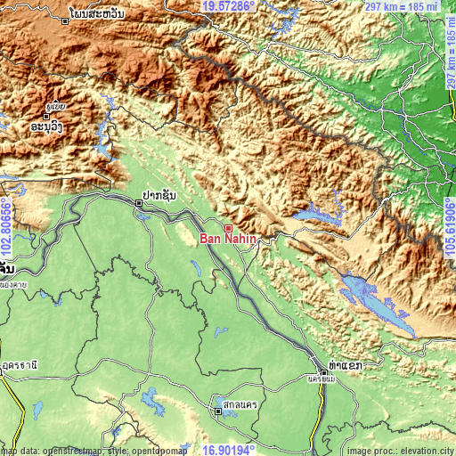 Topographic map of Ban Nahin