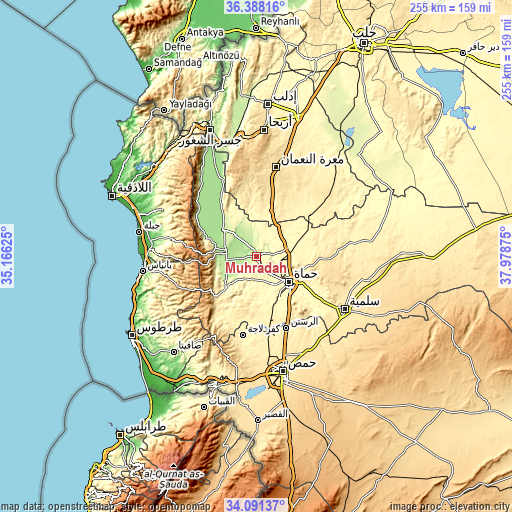 Topographic map of Muḩradah