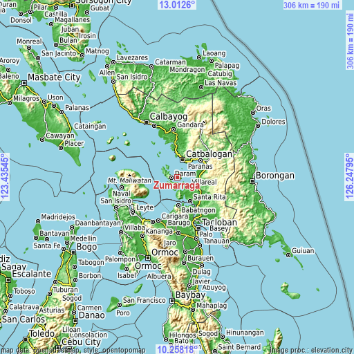 Topographic map of Zumarraga