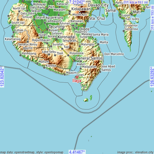 Topographic map of Ilaya