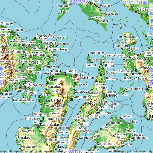 Topographic map of Vito