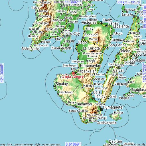 Topographic map of Vista Alegre