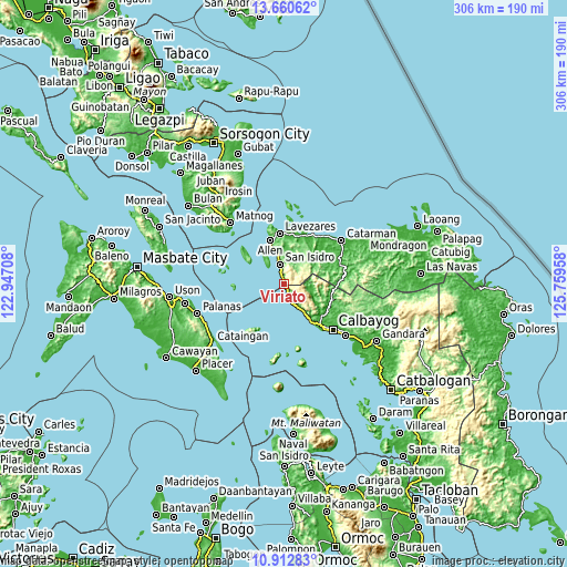 Topographic map of Viriato