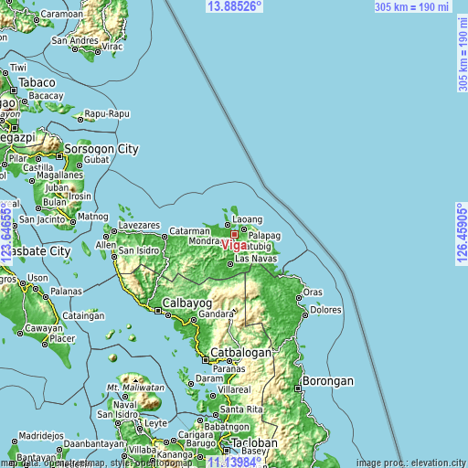 Topographic map of Viga