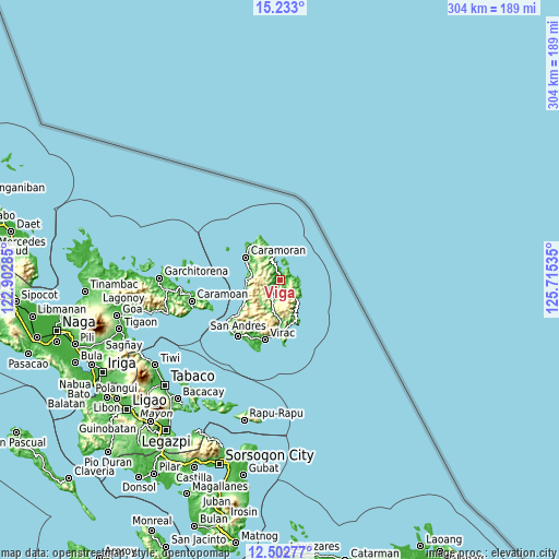 Topographic map of Viga