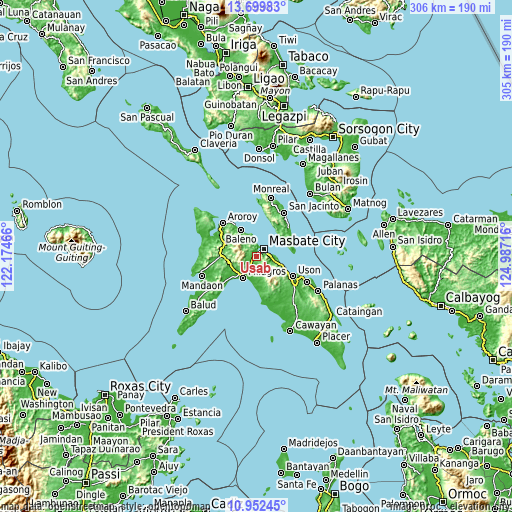 Topographic map of Usab