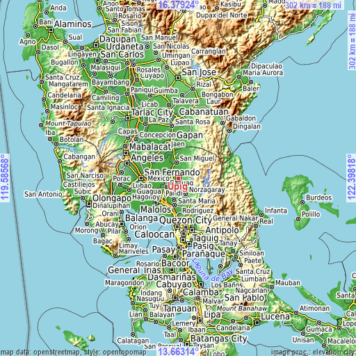 Topographic map of Upig