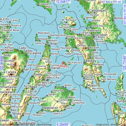 Topographic map of Union