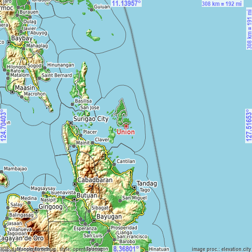 Topographic map of Union