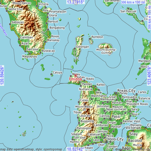 Topographic map of Unidos