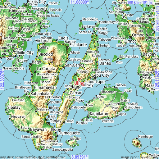 Topographic map of Uling