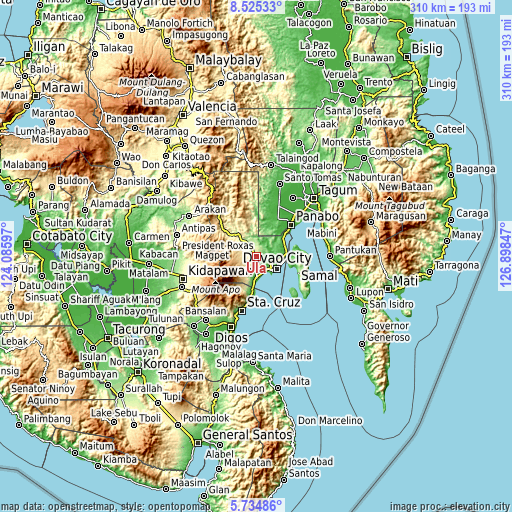 Topographic map of Ula