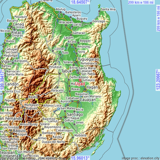 Topographic map of Ugad