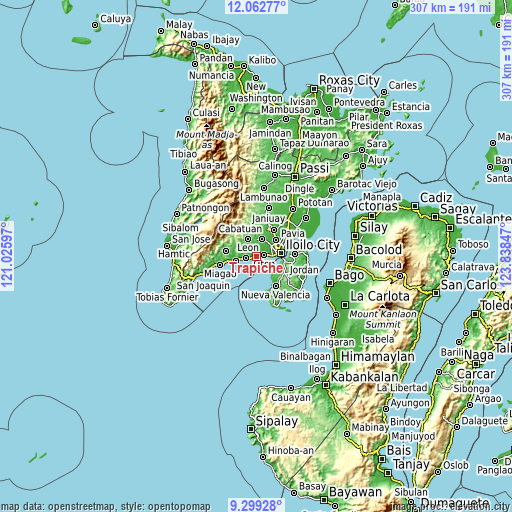 Topographic map of Trapiche