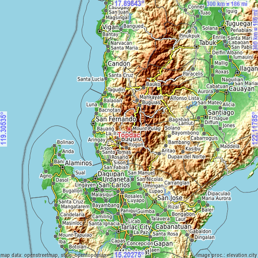 Topographic map of Topdac