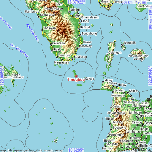 Topographic map of Tinogboc